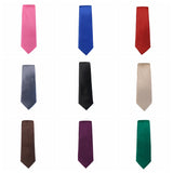 Solid Tie 7.5cm Silk Necktie Men's Wedding Ties Slim Blue Red Classic Neckties Necktie Classic Gravats MartLion   