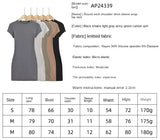 Mini Dresses Short Sleeve Crewneck Summer Bodycon Dress for Women frock MartLion   