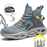 Lightweight Safety Shoes Men's Breathable Work Safety Boots with Steel Toe Work Anti-stab Anti-smash Sneaker MartLion   