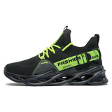Men's Sneakers Summer Design Trend Shoes Casual Mesh Breathable Light Tenis Masculino Adulto MartLion Black Green 39 