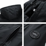 Winter Men's Plush Thicken Windproof Hooded Jackets Winter Warm Detachable Hat Men's Jackets Coat MartLion   