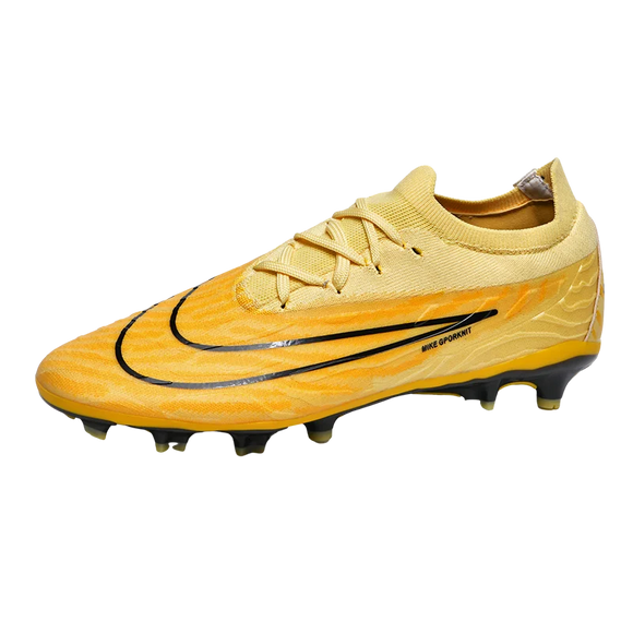 Soccer Shoes Men's Kids Professional Football Boot Grass Outdoor Non-Slip Breathable Multicolor Trainning Sneakers MartLion Gold 35 