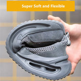  summer breathable work shoes with iron toe anti puncture security work sneakers men's anti-slip Lightweight MartLion - Mart Lion