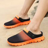 Men's Women Summer Sandal Mesh Mules Breathable Padded Beach Flip Flops Shoes Solid Flat Bath Slippers Outside Slippers Mart Lion   