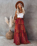 Ethnic Style Vintage Long Skirt Women Summer Loose Beach Ladies  Casual MartLion   