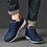 Leather Men's Shoes Breathable Sneakers Casual Walking Leisure Lightweight Tenis Masculino Zapatillas Hombre Mart Lion   