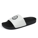 Summer Beach Outdoor Men's Slides Slippers Platform Mules Shoes Flats Sandals Indoor Household Flip Flop MartLion 856 White 42 