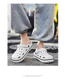 Men's summer perforated shoes with soft soles wear-resistant wrapped sandals anti slip beach MartLion   