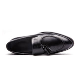 Men's Casual Shoes Leather Loafers Office Breathable Driving Moccasins Slip On Tassel Mart Lion   