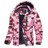 Women's Ski Jacket Winter Warm Fleece Parka Windproof Rain Snowproof Thermal Heavy Coat Hiking Ladies Snowboard Anorak MartLion Pink Camo US XS(CN S) 