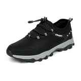 Men's Shoes Casual Sports PU Waterproof Breathable Non Slip Outdoor Running MartLion Black 38 