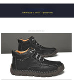 Men's Casual Boots Work Safety Manual Classic Platform Shoes Anti-skid Loafers MartLion   
