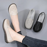 Women Flats Shoes Genuine Leather Loafers Slip On Ballet Flats Flats Walking MartLion   