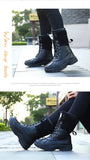 Women's Snow Boots Rubber Ducks Winter Warm Plush Lined Waterproof Platform Shoes High-barreled Mujer MartLion   