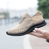 Breathable Men's Socks Shoes Summer Sneakers Casual Trainers Ultralight Slip-on Unisex MartLion khaki 227 38 CHINA
