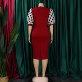 Women's Dress Elegant Dress Summer Office Lady Pencil waist Bodycon Midi Dresses Party MartLion   