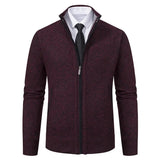 Vintage Knitted Cardigan Jackets Men's Winter Casual Long Sleeve Turn-down Collar Sweater Coats Autumn Outerwear MartLion Red M     47 to 56kg 
