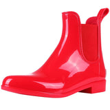 Summer Women's Rain Boots Soft Short Ankle Rain Rubber Outdoor Non-slip Waterproof Home MartLion Sequins-Red 2 37 CHINA