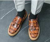 British Style Classic Leather Casual Shoes Men's Comfort Brand Loafers Slip-on Platform Footwear Mocassins Hommes MartLion   