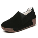 Casual Platform Women Shoes Anti-slip Vulcanized Shoes Classic Tide Lightweight Warm Cotton MartLion black 35 