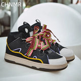Men's Casual Shoes Round Toe Lightweight Platform Outdoor Trendy All-match Breathable High Top Spring Autumn Main MartLion   