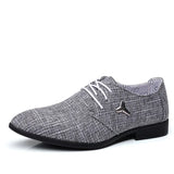 Men Casual Shoes Canvas  Shoes Lace up  Men Flats Oxford MartLion Gray 38 