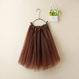 Women Summer Vintage Tulle Skirt Adult Fancy Ballet Dancewear Party Costume Ball Gown Mini Skirt MartLion coffee One Size 