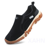 Men's Shoes Genuine Leather  Breathable Spring Autumn Casual Outdoor Non Slip Sneakers zapatos de hombre deportivo Mart Lion Black 39 