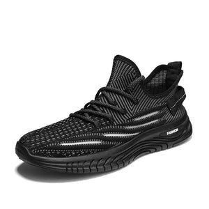 Casual Shoes Men's Outdoor Trendy Sneakers Anti-slip Running Breathable Mesh MartLion black 39 