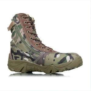 Outdoor Climbing Wearproof Nylon Camouflage Military Shoes Men's Hunt Hiking Training Camping Non-slip Tactical Desert Combat Boots MartLion 2 39 