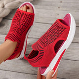  Summer Women Flats Sandals Wedges Mesh Sport Running Shoes Thick Casual Walking Slides Cozy Female Zapatos Mart Lion - Mart Lion