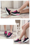 Women's Sneakers Platform Toning Wedge Light Weight Zapatillas Sports Shoes Breathable Slimming Fitness Mart Lion   