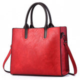 Vintage Handbags for Women Female Soft Leather Shoulder Messenger Bags Ladies Casual Tote Large Capacity Sac Mart Lion Red  