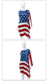 Unisex Adult Carnival American flag Cloak Cosplay Costume Independence Day National World Flag Fancy Dress MartLion   