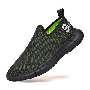 Summer Sneakers Men's Lightweight Breathable Mesh Sports Shoes Slip-on Sock MartLion black C872 39 CHINA