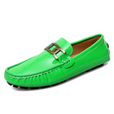 Designer Men's Loafers Driving Shoes Leather Shoes Slip on Moccasins Wedding Loafers Luxury MartLion Green 5 