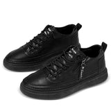 Sports Shoes Men's High-top Casual Platform Footboard Spring and Autumn Fabrics Luxury Designer MartLion black 39 