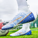 Children's Football Shoes Boots Professional Outdoor Training Match Sneakers Unisex Soccer Mart Lion   