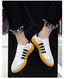 Men's Soft Casual Shoes Light Summer Breathable Mesh Sneakers White Sport German Training Waterproof Canvas Mart Lion   