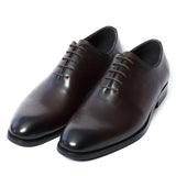 Classic Handmade Men's Dress Shoes Office Lace-Up Genuine Leather Whole Cut Round Toe Oxford Wedding Formal Shoes MartLion   