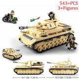 Military ww2 Cannon Assault Armored Vehicle Battle Tank Car Truck Army Weapon Building Blocks Sets  Model King Kids Toys Gift Mart Lion   