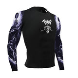 Men's Compression Shirt Anime Berserk Guts 3D Printed Long Sleeves Rash Guard Breathable Quick Dry Athletic Gym Performance Top MartLion   