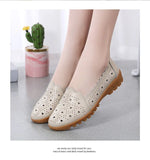 Women's Flat Shoes Genuine Leather Slip On Casual Flat Loafers Soft Nurse Ballerina MartLion   