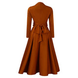 solid color casual  dress long sleeve elegant party dress elegant dresses MartLion   