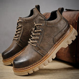Leather Men Boots Cow Leather Upper Durable Sole Lace up Winter Boots Leisure Outdoor Shoes For Man MartLion