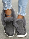 Ladies Ankle Boots Women Winter Warm Plush Fur Snow Suede Leather Shoes Ladies Slip on Female Footwear Mart Lion   