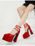 Women Sandals Summer Shoes Ankle Strap Platform Wedges High heels Gladiator Chunky MartLion   