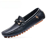 Men's Loafers Spring Autumn Shoes Men's Classic Leather Comfy Drive Boat Casual MartLion 15118-blue 37 