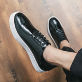 Men's Natural Leather Sneakers for Men's Slip on Shoes Men MartLion   