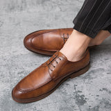 Men's Dress Shoes Elegant microfiber Leather Formal Oxfords Mart Lion   